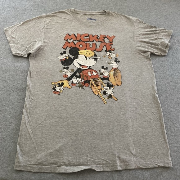 Disney Mickey Mouse Nightmares Shirt Adult‎ Large Gray Halloween Vtg Style Ghost - Picture 3 of 9